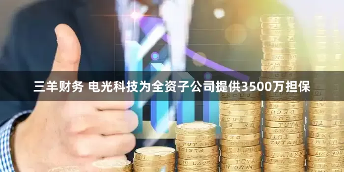 三羊财务 电光科技为全资子公司提供3500万担保