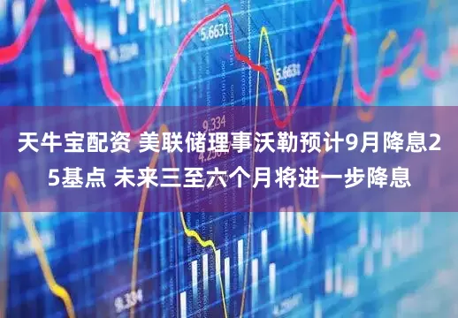 天牛宝配资 美联储理事沃勒预计9月降息25基点 未来三至六个月将进一步降息